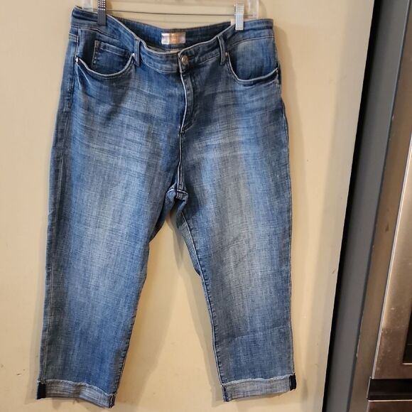 Kut from the Kloth Blue Ankle Cropped Jeans Casual Style NWT SIZE 18 - Picture 1 of 4